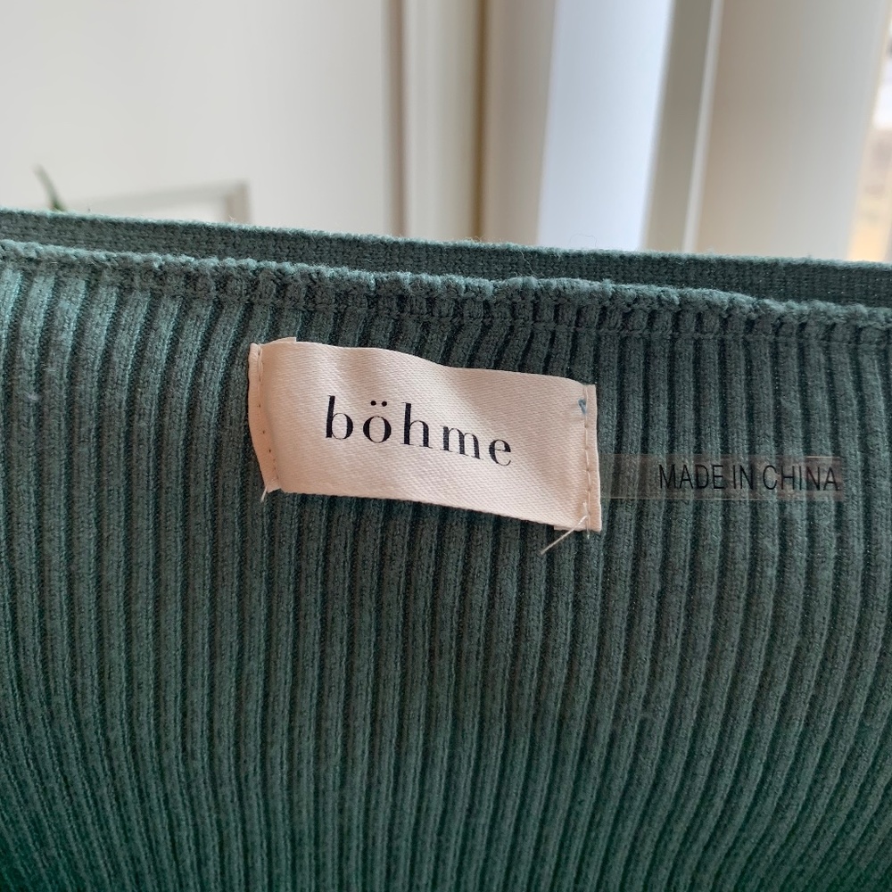 Böhme Green Ribbed Button Top - Picture 3 of 4